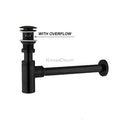 Matte Black basin bottle trap detailed product view detail view
