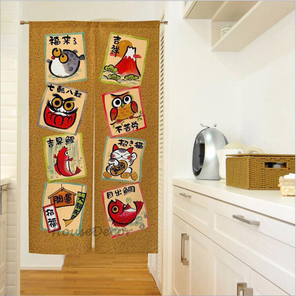 Modern Fabric doorway curtain room divider design main view