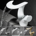 Brass bath shower mixer tap waterfall spout main view