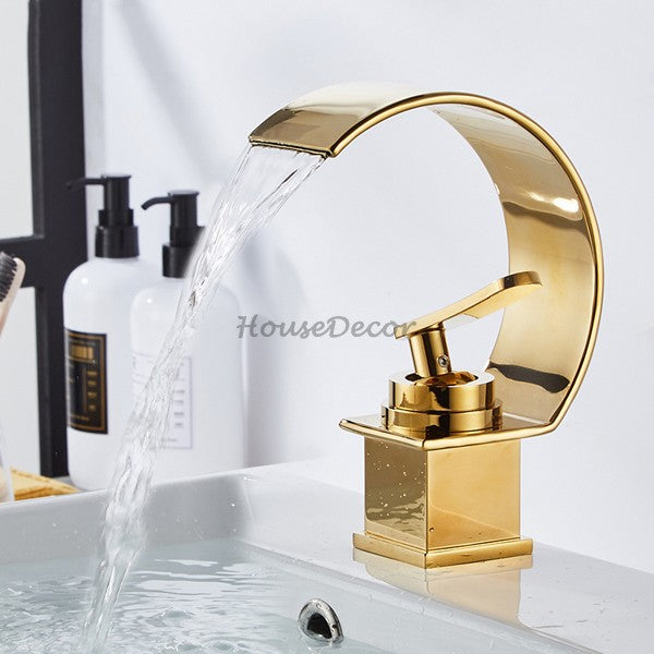 Brass bath shower mixer tap waterfall spout additional view