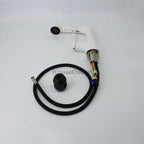 White bath shower mixer tap pull out spray additional view
