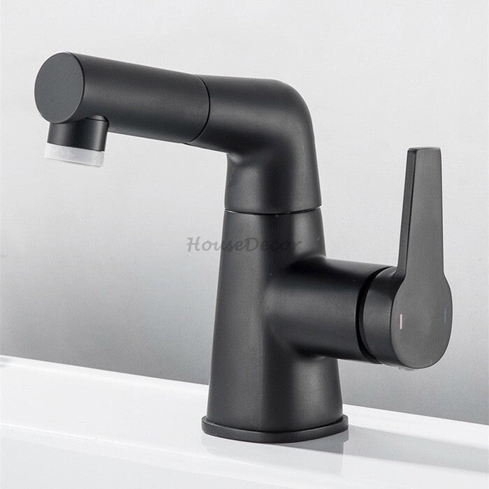 Modern bath shower mixer tap pull out spray main view