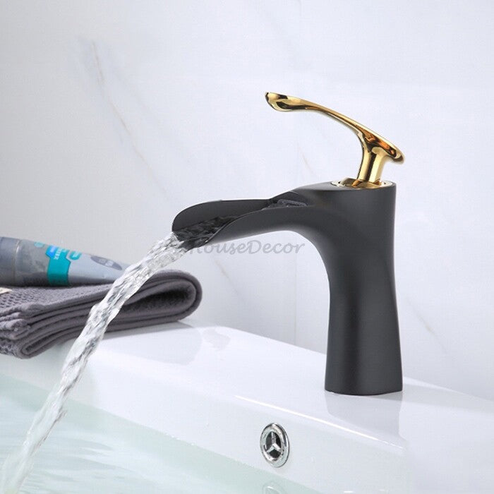 Modern bath shower mixer tap waterfall spout additional view