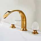 Modern bath shower mixer tap dual handle control additional view