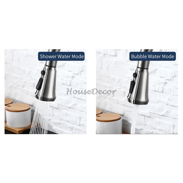 Modern kitchen sink mixer tap pull out spray additional view