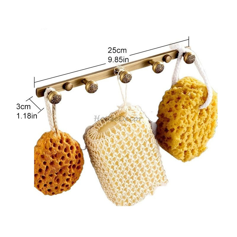Antique Brass towel rack detailed product view additional view