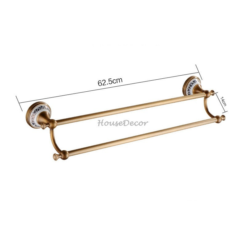 Antique Brass towel rack wall mounted design additional view