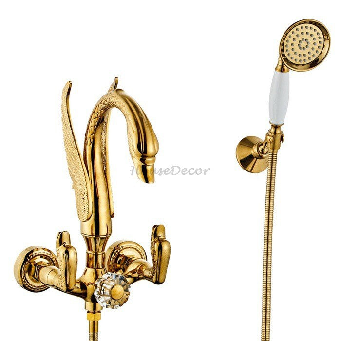 Modern bath shower mixer tap swivel spout detail view