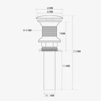 Modern basin waste detailed product view additional view