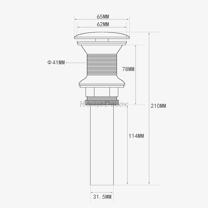 Modern basin waste detailed product view additional view