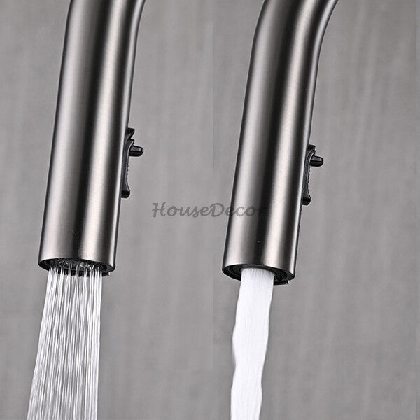 Modern kitchen sink mixer tap pull out spray additional view