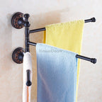 Modern towel rack swivel spout detail view