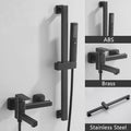 Modern bath shower mixer tap wall mounted design detail view