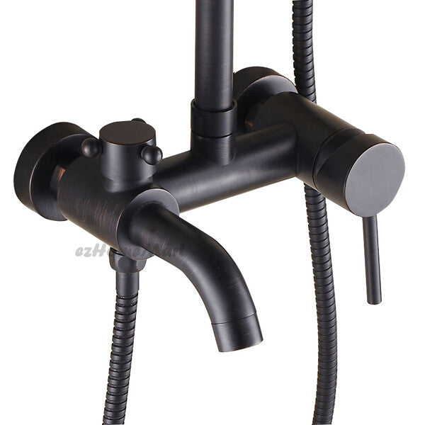 Modern bath shower mixer tap wall mounted design detail view