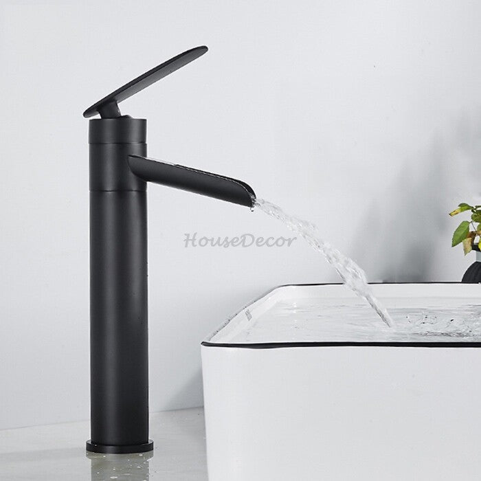 Modern bath shower mixer tap waterfall spout additional view