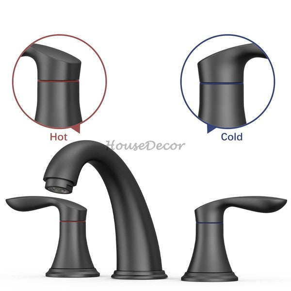 Modern bath shower mixer tap dual handle control additional view