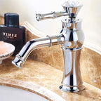 Chrome bath shower mixer tap swivel spout main view