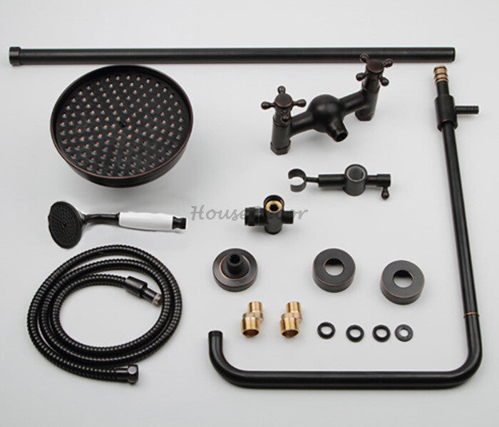 Black bath shower mixer tap wall mounted design additional view