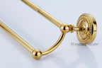 Gold Brass towel rack wall mounted design detail view