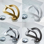 Brass bath shower mixer tap waterfall spout main view