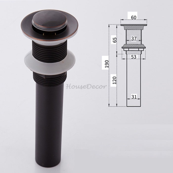 Black Brass basin waste detailed product view detail view