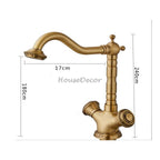 Antique Brass bath shower mixer tap swivel spout additional view