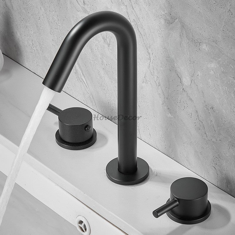 Modern Brass bath shower mixer tap deck mounted design detail view