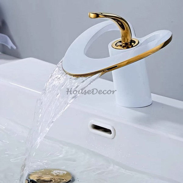 Modern bath shower mixer tap waterfall spout additional view