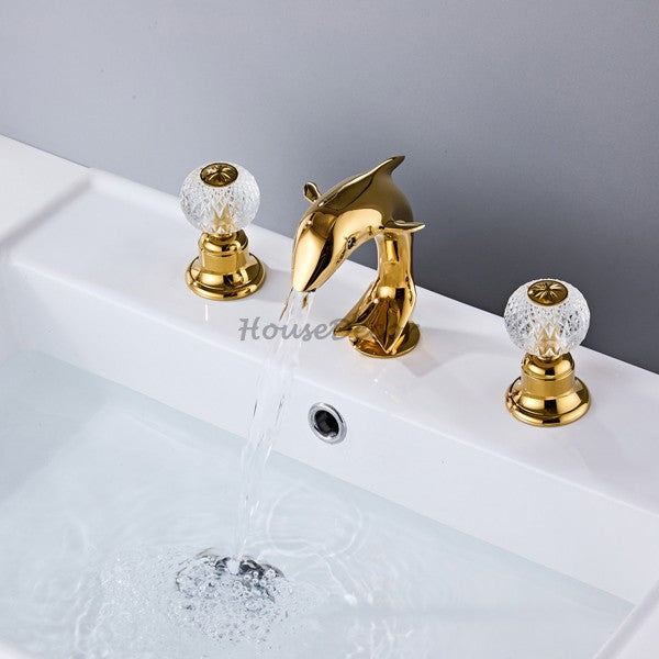 Modern bath shower mixer tap dual handle control additional view