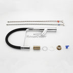 Modern kitchen sink mixer tap swivel spout additional view
