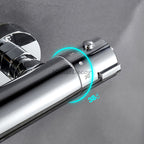 Modern bath shower mixer tap wall mounted design detail view