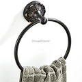 Black towel ring wall mounted design main view