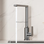 Modern kitchen sink mixer tap swivel spout additional view