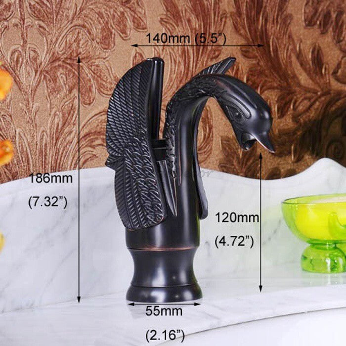 Black Brass bathroom basin mixer tap detailed product view detail view