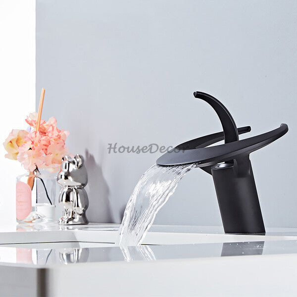 Modern bath shower mixer tap waterfall spout additional view