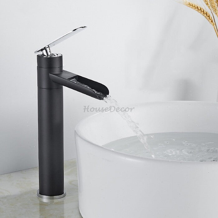 Modern bath shower mixer tap waterfall spout additional view