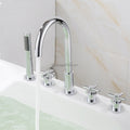 Chrome bath shower mixer tap deck mounted design main view