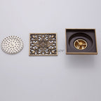 Bronze shower drain detailed product view additional view