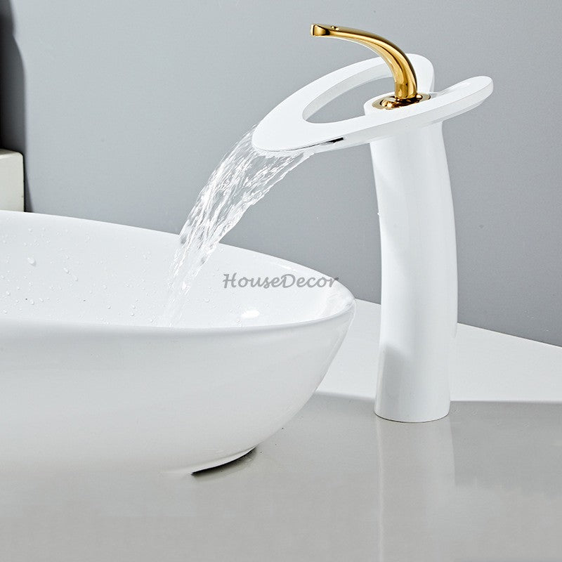 Modern bath shower mixer tap waterfall spout additional view
