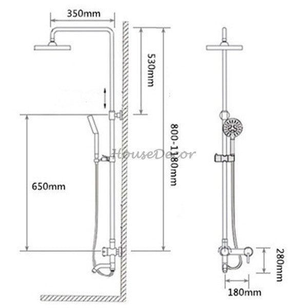 Black bath shower mixer tap thermostatic control additional view
