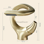 Modern bath shower mixer tap waterfall spout additional view