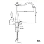 Bronze Ceramic kitchen sink mixer tap swivel spout additional view
