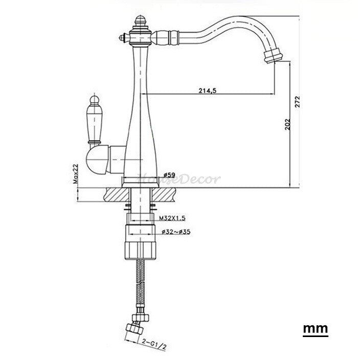 Bronze Ceramic kitchen sink mixer tap swivel spout additional view