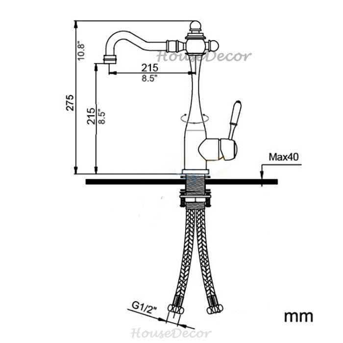 Modern Ceramic kitchen sink mixer tap swivel spout additional view