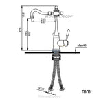 Modern Ceramic kitchen sink mixer tap swivel spout additional view