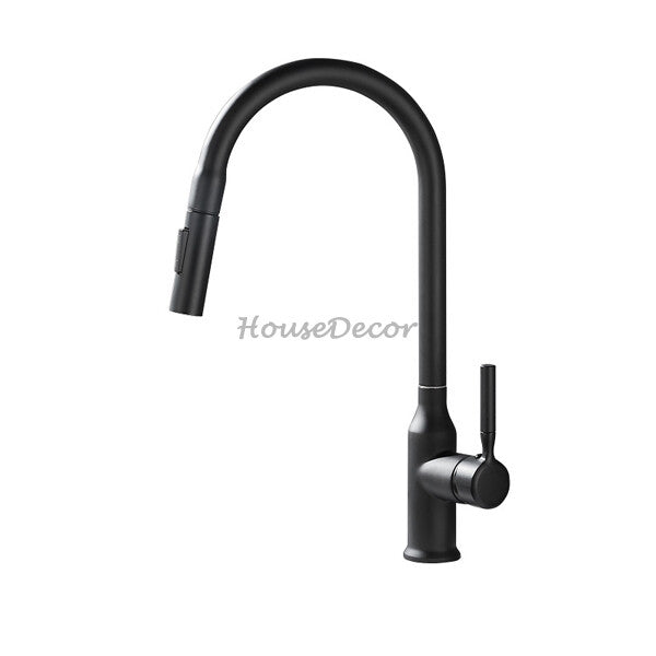Modern kitchen sink mixer tap pull out spray main view