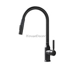 Modern kitchen sink mixer tap pull out spray main view