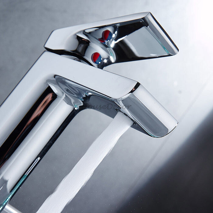 Modern bath shower mixer tap deck mounted design detail view