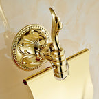 Gold toilet paper holder detailed product view detail view