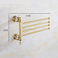Gold towel rack swivel spout detail view